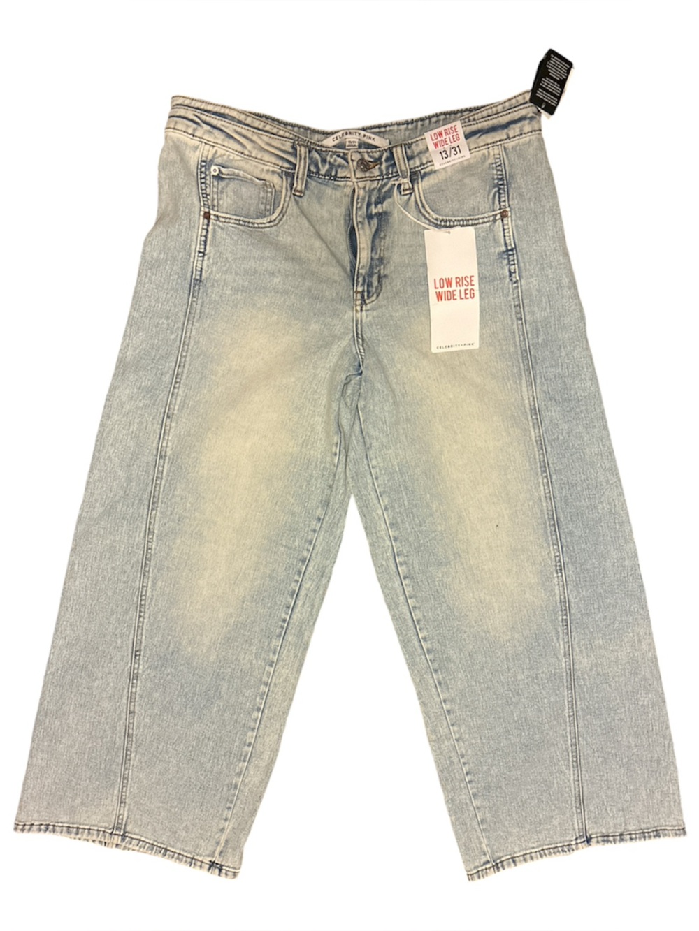 Low Rise Wide Leg womenβs jeans - Light Wash Blue
